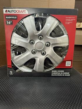 Ac4600 Autocraft 16 Inch Wheel Cover 7 Spoke Silver High Impact Plastic Full 4 Set