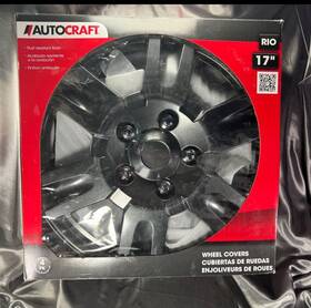 Ac981 Autocraft 17 Inch Rio Wheel Covers Hubcaps 4 Pack Ac98 Dark Metallic Gray Push-on