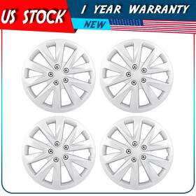 Aut177403 Autodayplus Full 4 Pcs Gloss Silver Wheel Hub Caps Rim 15 Inch Cover For All Makes Models