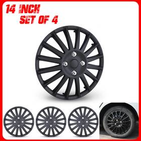 5019-bp-14 Autofree 14 Inch Set Of 4pcs Wheel Covers Snap On Full Hub Caps Fit R14 Tire And Steel Rim