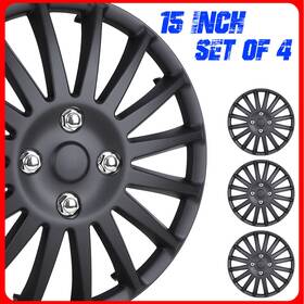 5019-bp-15 Autofree 15 Inch Set Of 4 Universal Wheel Covers Snap On Full Hub Caps Fit R15 Tire&steel Rim