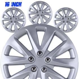 5070-b-16 Autofree 16 Inch Set Of 4 Wheel Covers Snap On Full Hub Caps Fit R16 Tire And Steel Rim