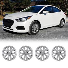 5166 Autofree 4pcs 15 Inch Hubcaps Wheel Rims Cover For 2018-2022 Hyundai Accent Sedan Bolt-on