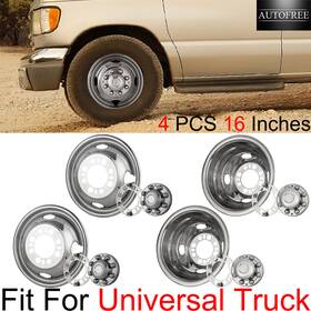 Gwj-0084-ss-16 Autofree 4pcs 16 Inch Dually Wheel Simulators For 1974-2021 Gmc Chevy Ford Ram Truck R16