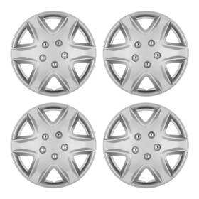 Wj-5049-a-15 Autofree 15 Inch Set Of 4 Silver Hubcaps Fit For Car Suv Truck Steel Wheel Rim Covers R15