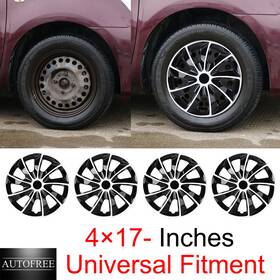 Wj-5084-bw-17 Autofree 4 17 Inches Universal Hubcaps For Car Turck Svu Snap On Wheel Rim Covers R17