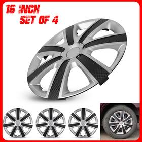 Wj-5085-am-16 Autofree 16 Inch Set Of 4 Wheel Covers Full Rim Snap On Hub Caps Fit R16 Tire And Steel Wheels