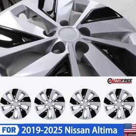 Wj-5101-dp-16-pp Autofree 16 Inch Hubcaps For 2019-2025 Nissan Altima Black And Silver Wheel Covers 40315-6ca1b