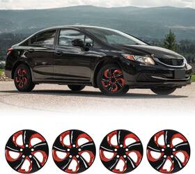 Autofree Wj-5105-brb-15-pp 4 Pack 15 Inch Bolt-on Wheel Covers Full Rim Hubcaps Fit For 2013-2015 Honda Civic