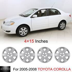 Wj-5108-b-15 Autofree 4 15 Inches Hubcaps Wheel Rim Covers Fit For 2005-2008 Toyota Corolla R15 Steel