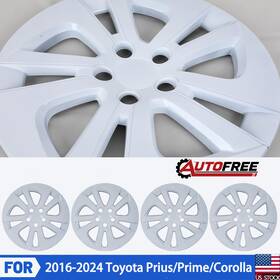 Wj-5130-e-15-pp Autofree White 15 Inch Hubcaps For 2016-2024 Toyota Prius/prime/corolla Set Of 4 Wheel Covers