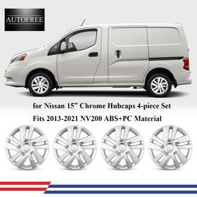Wj-5133-c-15 Autofree For Nissan 15 Inch Chrome Hubcaps Compatible With 2013-2021 Nv200 Abs Pc 4 Piece
