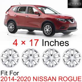 Wj-5137-c-17 Autofree 4 17 Inches Hubcaps For 2014-2020 Nissan Rogue R17 Wheel Covers Snap On Chrome