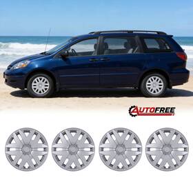 Autofree Wj-5143-b-16-pp Fits For 2004 -2010 Toyota Sienna 16 Inch Hubcaps Wheel Covers Set Of 4 Snap-on