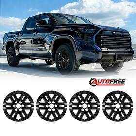 Wj-5161-bl-18 Autofree For 2023-2026 Toyota Tundra/sequoia 18 Inch Hubcaps Wheel Covers Black Set Of 4