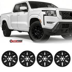Wj-5173-bl-17 Autofree 17ftft Set Of 4 Wheel Cover For 2022-2026 Nissan Frontier Glossy Black 40300-9bu1a
