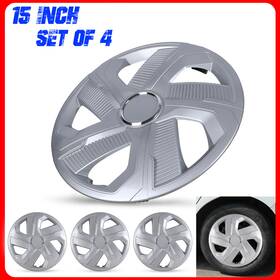 Wj-5180-b-15-pp Autofree 15 Inch Universal Wheel Covers Hubcaps - Set Of 4 Snap On With Rings For Steel