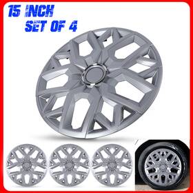 Wj-5181-b-15-pp Autofree 15 Inch Universal Wheel Covers Hubcaps Snap On With Rings Set Of 4 For Steel Wheels
