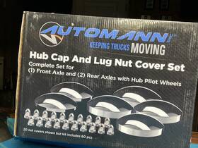 562.fr1011c Automann Auto Mann Chrome Hub Cap And Lug But Covers Set Of 5 Brand New