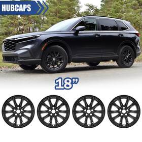 5179 Autoparts 4 Black 18 Inch Wheel Skins Fit Honda Crv Ex L 2023-2025 Snap On Rim Covers Hub Caps