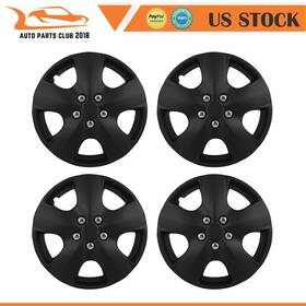 Apc178727001 Autopartsclub 2018 4x 15 Inch Wheel Hub Caps Plastic Rim Covers Black Cover Kit Fits R15 Tire And