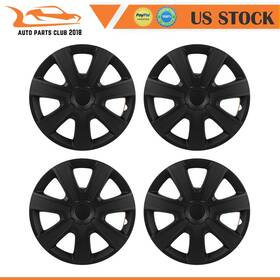 Apc178736001 Autopartsclub 2018 4x 13 Inch Wheel Hub Caps Plastic Rim Covers Black Cover Kit Fits R13 Tire And