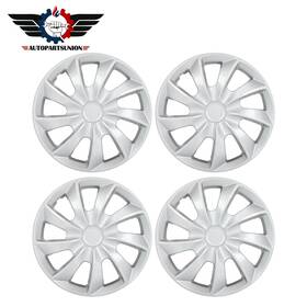 Sunion177402 Autopartsunion 4 X 16 Inch Silver Wheel Hub Caps Snap On For All Makes Models Cover Kit