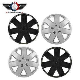 Autopartsunion Sunion178716 4pc 16 Inch Silver Wheel Hub Caps Snap On For R16 Tire And Rim Covers Kit