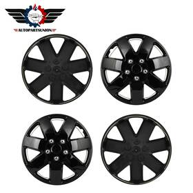 Sunion178732 Autopartsunion 4pc 16 Inch Black Wheel Hub Caps Snap On For R16 Tire And Rim Covers Kit
