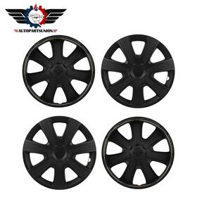 Sunion178736 Autopartsunion 4pc 13 Inch Black Wheel Hub Caps Snap On For R13 Tire And Rim Covers Kit