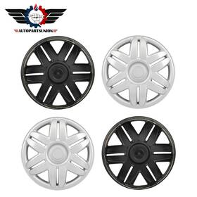 Sunion178757 Autopartsunion 4 Pc 13 Inch Wheel Hub Caps Silver Snap On Fits R13 Tire And Rim Covers Kit