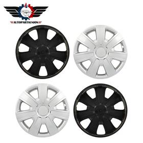 Sunion178770 Autopartsunion 4 Pc 14 Inch Wheel Hub Caps Snap On Silver For R14 Tire And Rim Covers Kit