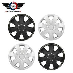 Sunion178771 Autopartsunion 4 Pc 15 Inch Wheel Hub Caps Snap On Silver For R15 Tire And Rim Covers Kit