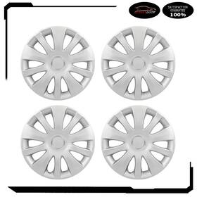 Atd178715 Autoutdoor Set Of 4 16 Inch Wheel Hub Caps Silver Snap On For R16 Tire And Rim Covers Kit