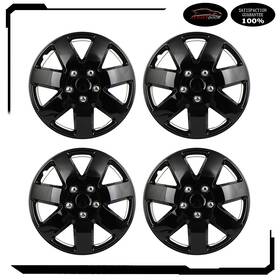 Atd178732 Autoutdoor Set Of 4 16 Inch Wheel Hub Caps Black Snap On For R16 Tire And Rim Covers Kit