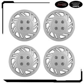 Atd178742 Autoutdoor 4pc For R13 Tire And Rim Wheel Covers Kit 13 Inch Hub Caps Silver Snap On