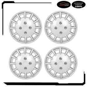 Atd178751 Autoutdoor 4 Pcs 13 Inch Wheel Hub Caps Snap On Silver For R13 Tire And Rim Covers Kit