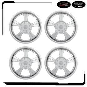 Atd178755 Autoutdoor 4x 13 Inch Wheel Hub Caps Silver Snap On For R13 Tire And Rim Covers Kit