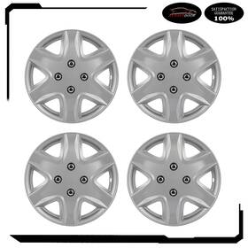 Atd178759 Autoutdoor Set Of 4 13 Inch Wheel Hub Caps Silver Snap On For R13 Tire And Rim Covers Kit