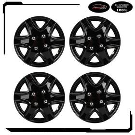 Atd178762 Autoutdoor Set Of 4 13 Inch Wheel Hub Caps Black Snap On For R13 Tire And Rim Covers Kit