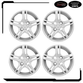 Atd178768 Autoutdoor Set Of 4 13 Inch Wheel Hub Caps Silver Snap On For R13 Tire And Rim Covers Kit