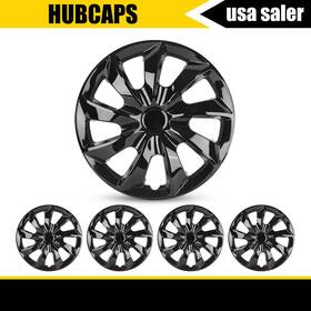Chb-5084-bl-16 Autowiki 4 Pack 16 Inch Wheel Rim Cover Hubcaps Fit R16 Tire Snap On Installation Black