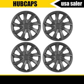 Chb-5084-bp-17 Autowiki 4 Pack 17 Inch Black Wheel Covers Snap On Hub Caps Fit R17 Tire Steel Rim
