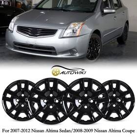 Wj-5134-bl-16-pp Autowiki 16 Inch Hubcap Black For 2007-2012 Nissan Altima Sedan Wheel Rim Covers Bolt-on 4pcs