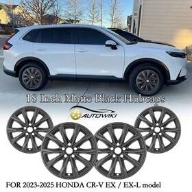 Wj-5179-bp-18 Autowiki 18 Inch Hubcap Alloy Wheel Covers Black Matte For 2023-2025 Honda Cr-v Ex /ex-l 4pcs