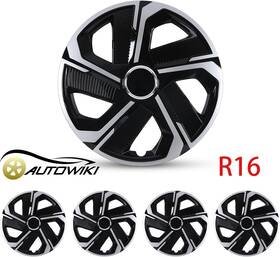 Wj-5180-dp-16-pp Autowiki 16inch Universal Hubcaps 4pcs Steel Wheel Rims Covers R16 Snap On Installation