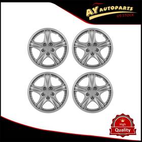 Autopart178739 Ay Autoparts 4 Pcs 14 Inch Universal Wheel Hub Caps Silver Cover Trim Kit