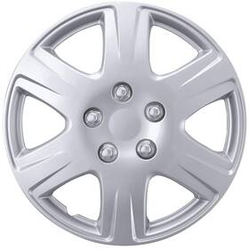 Bdk Kt-15cap Hubcap Wheel Cover 15 Inch Snap On 6 Spoke Classic Silver Cars