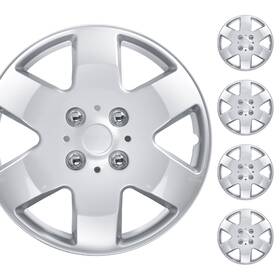 Bdk Kt-978-15 Df Hubcaps 15 Inch Replacement Wheel Covers Set Of 4 Silver Cars Easy Snap-on