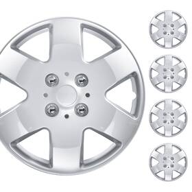 Protection-4 Bdk Kt-978-15 Silver 15 Inch Hubcaps Wheel Lug Nuts Oem Replica